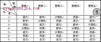 用Word與Excel快速製作課程表